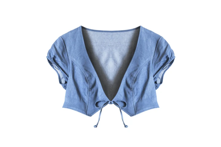 Kurzärmliger Bolero aus Jeansstoff