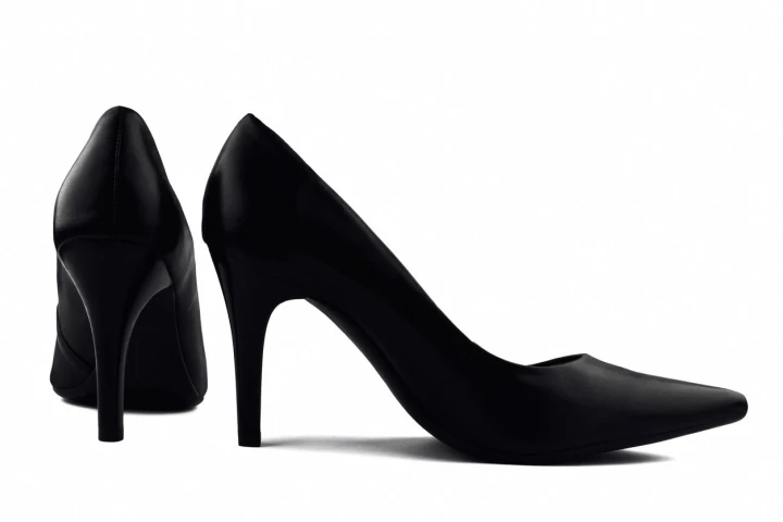 Klassische schwarze Pumps mit Pfennigabsatz